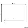 Beliani LED vonios veidrodis EYRE 80 cm 60 cm sidabrinės spalvos