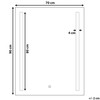Beliani LED vonios veidrodis MARTINET 70 cm 90 cm sidabrinis
