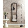 Beliani Sieninis veidrodis AJAIN 45 cm 146 cm metalinis juodas
