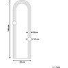 Beliani Sieninis veidrodis AJAIN 45 cm 146 cm metalinis juodas