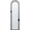 Beliani Sieninis veidrodis AJAIN 45 cm 146 cm metalinis juodas