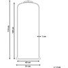 Beliani Sieninis veidrodis LIVRY 51 cm 114 cm metalinis auksinis