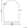 Beliani Sieninis veidrodis AULON 69 cm 80 cm metalas juodas
