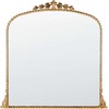 Beliani Sieninis veidrodis LIVRY 71x71 cm, metalinis, auksinės spalvos