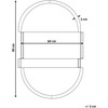 Beliani Sieninis veidrodis MICHERY 60 cm 90 cm Juodas