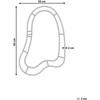 Beliani Sieninis veidrodis MONTSEC 49 cm 83 cm violetinis