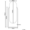 Beliani Sieninis veidrodis NEVERS 53 cm 143 cm technoratanas natūralus