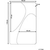 Beliani Sieninis veidrodis ORMES 70 cm 110 cm pilkas