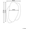 Beliani Sieninis veidrodis PANNES 80 cm 117 cm