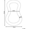 Beliani Sieninis veidrodis PLANCHEZ 70 cm 112 cm Boucle rožinis