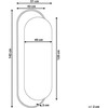 Beliani Sieninis veidrodis CREIL 51 cm 143 cm technoratano natūralus
