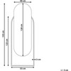 Beliani Sieninis veidrodis NEVERS 53 cm 143 cm technoratanas natūralus