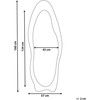 Beliani Sieninis veidrodis REIGNY 57 cm 160 cm, veliūrinis, baltas