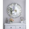 Beliani Sieninis veidrodis CHOLET 70 cm 70 cm sidabrinis