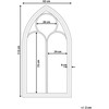 Beliani Sieninis veidrodis TRELLY 62 cm 113 cm metalinis juodas