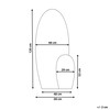 Beliani Sieninis veidrodis VIERZON 58 cm 120 cm juodas