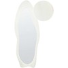 Beliani Sieninis veidrodis REIGNY 57 cm 160 cm, veliūrinis, baltas