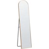 Beliani Pastatomas veidrodis BAGNOLET 150 cm metalinis auksinis