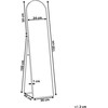 Beliani Pastatomas veidrodis BAGNOLET 150 cm metalinis auksinis