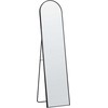 Beliani Pastatomas veidrodis BAGNOLET 150 cm metalinis juodas