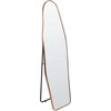 Beliani Pastatomas veidrodis LARCHE 160 cm, metalinis, auksinis