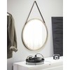 Beliani Sieninis veidrodis AUTUN 60 cm metalinis auksinis