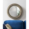 Beliani Sieninis veidrodis CHANNAY 80 cm, auksinis, metalinis