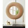 Beliani Sieninis veidrodis COMBE 60 cm metalinis auksinis