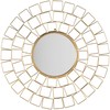 Beliani Sieninis veidrodis LABRIT 90 cm 90 cm metalinis auksinis