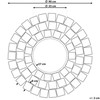 Beliani Sieninis veidrodis LABRIT 90 cm 90 cm metalinis auksinis