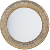 Beliani Sieninis veidrodis CHANNAY 80 cm, auksinis, metalinis