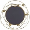 Beliani Sieninis veidrodis ANGLET 46 cm 49 cm Metalinis auksinis