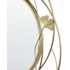 Beliani Sieninis veidrodis ANGLET 46 cm 49 cm Metalinis auksinis