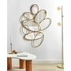 Beliani Sieninis veidrodis DECIZE 113 cm 77 cm metalinis auksinis