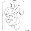 Beliani Sieninis veidrodis DECIZE 113 cm 77 cm metalinis auksinis