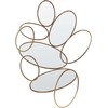 Beliani Sieninis veidrodis DECIZE 113 cm 77 cm metalinis auksinis
