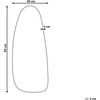 Beliani Sieninis veidrodis CERGY 39 cm 95 cm metalinis, juodas