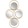 Beliani Sieninis veidrodis LESCAR 50 cm 80 cm metalinis auksinis