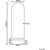 Beliani Sieninis veidrodis JARNAGES 45 cm 145 cm metalinis baltas