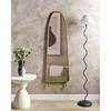Beliani Sieninis veidrodis PARNAY 45 cm 146 cm Metallinis Alyvuogių spalvos
