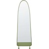 Beliani Sieninis veidrodis PARNAY 45 cm 146 cm Metallinis Alyvuogių spalvos