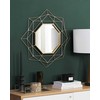 Beliani Sieninis veidrodis HILLION 60 cm metalinis auksinis