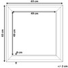 Beliani Sieninis veidrodis CAVAN 65 cm x 65 cm metalinis sidabrinis