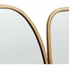 Beliani Sieninis veidrodis DIANCEY 70 cm 100 cm metalinis auksinis