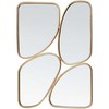 Beliani Sieninis veidrodis DIANCEY 70 cm 100 cm metalinis auksinis