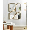 Beliani Sieninis veidrodis DIANCEY 70 cm 100 cm metalinis auksinis