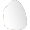 Beliani Sieninis veidrodis PUTEAUX 70 cm 92 cm metalinis auksinis