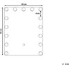 Beliani Vonios veidrodis LED LUCENAY 40 cm 50 cm sidabrinis