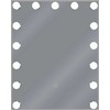 Beliani Vonios veidrodis LED LUCENAY 40 cm 50 cm sidabrinis