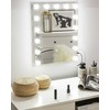 Beliani Vonios veidrodis LED LUCENAY 40 cm 50 cm sidabrinis